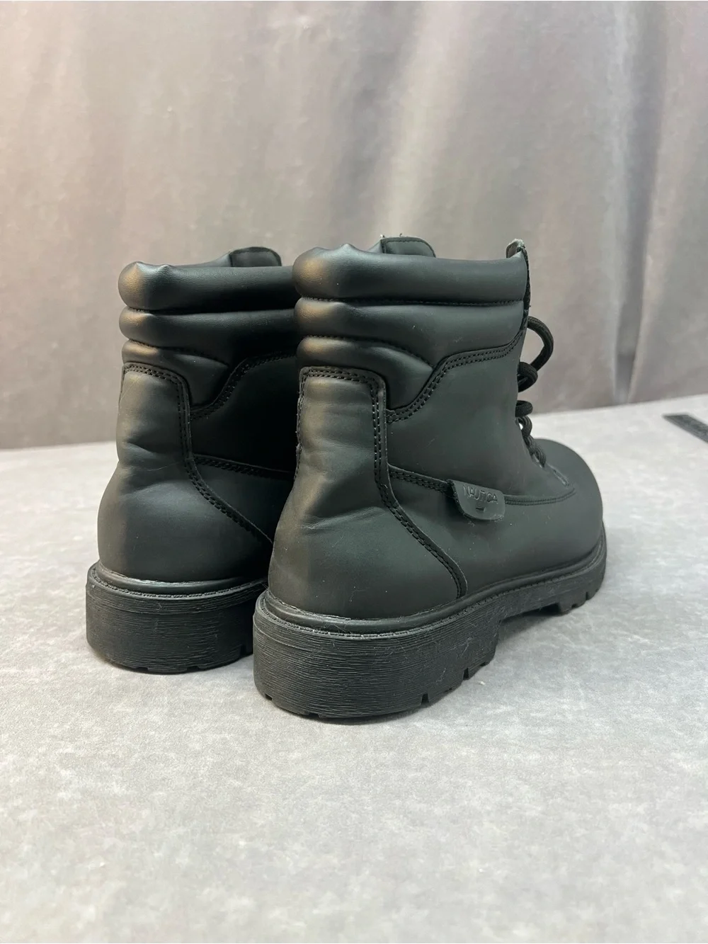 Nautica Men's Black Lace-Up Ankle Boots